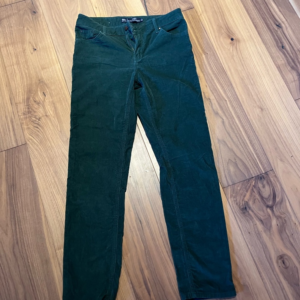 Boden Forest Green Corduroy Slim Pants